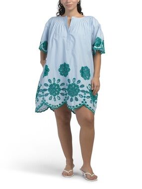 ENGLISH FACTORY
Pintuck Embroidered Mini Dress